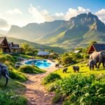 Lush South African landscape promoting green tourism initiatives.