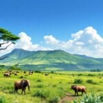 Scenic view of Zimbabwe's landscape and wildlife.