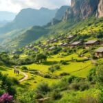 Lush South African landscape promoting green tourism initiatives.