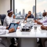 ICPC and NBA officials discussing in a conference room.
