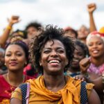 Diverse women united against gender-based violence.