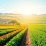 Lush green fields and diverse crops in agriculture.