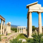 Ancient Roman ruins amidst greenery in Turkey.
