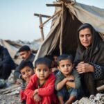 Families in need in makeshift shelters in Syria.