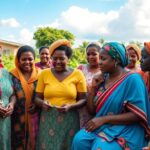 Haitian women participating in community empowerment activities.