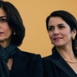 Nadia Murad and Amal Clooney posing together for justice.