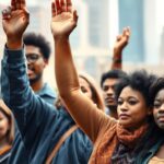 Diverse people united in solidarity against corruption.