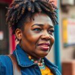 Jabulile Sibeko advocating for sex workers' rights.