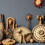 Handcrafted art pieces from refugees in the Sahel region.