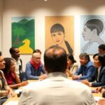 Diverse leaders engaged in discussions at Ford Foundation event.