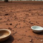 Barren Sudan landscape illustrating severe famine conditions.