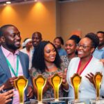 Diverse entrepreneurs at the AfricaTech Awards event.