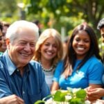 President Jimmy Carter smiling with diverse health advocates.