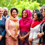 Diverse global leaders collaborating for change against FGM.