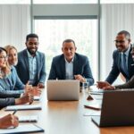 Group of professionals discussing Africa security insights in a meeting.