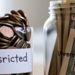 Two jars representing restricted and unrestricted funding.