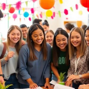 Young people engaged in a lively fundraising event.