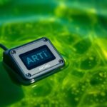 ARTiMiS device in water for algal bloom monitoring.
