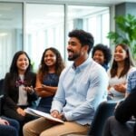 Group of STEM graduates in a conference room.