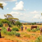 Diverse communities in Africa engaged in transformative projects.