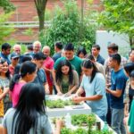 Diverse community members engaging in empowering activities outdoors.