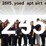 New part-time workers gather at Toronto Pearson Airport.