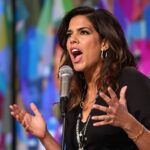 America Ferrera speaking passionately at the SDG Lounge.