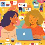 Diverse individuals collaborating in a safe digital environment.