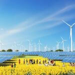 Diverse groups collaborate on renewable energy solutions in Africa.