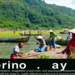 Fishermen working in Asembo Bay with green landscapes.