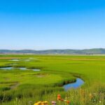 Lush wetlands and wildflowers in KempenBroek Reserve.