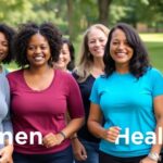 Diverse women enjoying health and unity in nature.