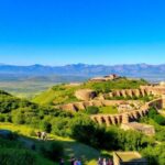 Colorful landscape of UNESCO Geoparks with diverse geological features.
