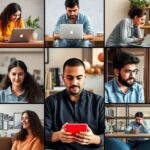 Diverse workers in modern, flexible job environments in MENA.