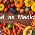 Colorful fruits and vegetables on a wooden table.