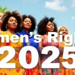 Diverse women standing together, united for women's rights.