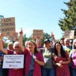 Community members supporting striking workers in Cowichan Valley.
