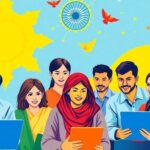 Diverse individuals collaborating in education and research environments.