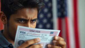 Indian student worried about US visa
