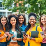 Group of diverse young Nigerian entrepreneurs smiling outdoors