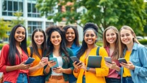 Group of diverse young Nigerian entrepreneurs smiling outdoors