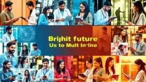 Indian researchers and professionals collaborating and innovating.